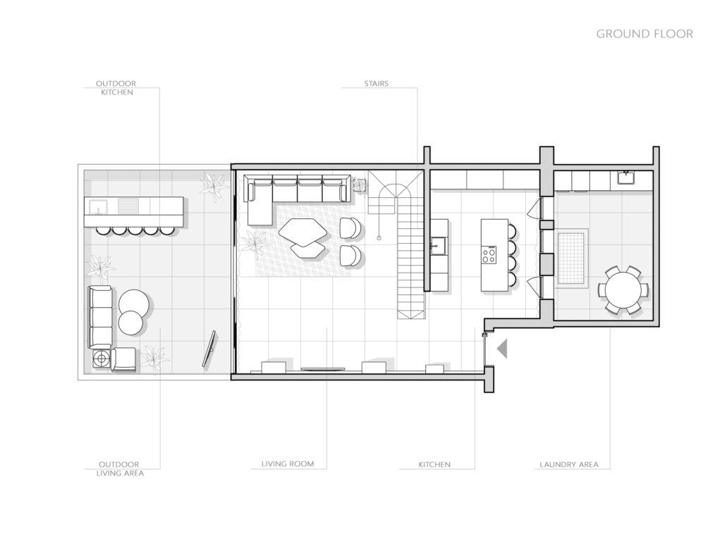 Fashionable abodes ground plan